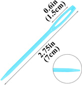 Plastic Sewing Needles (25 PCs, Random Colors) 2.75 Inch Thickness:4.5 MM With Tip: 1 MM Hole:15x1.5 MM Children Safe For Yarn Knitting Crochet Crafts